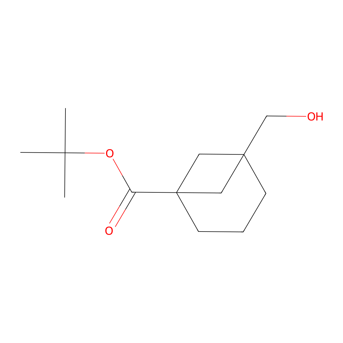 Tert-butyl 5-(hydroxymethyl)bicyclo[3.1.1]heptane-1-carboxylate molecular structure, CAS 122699-63-2