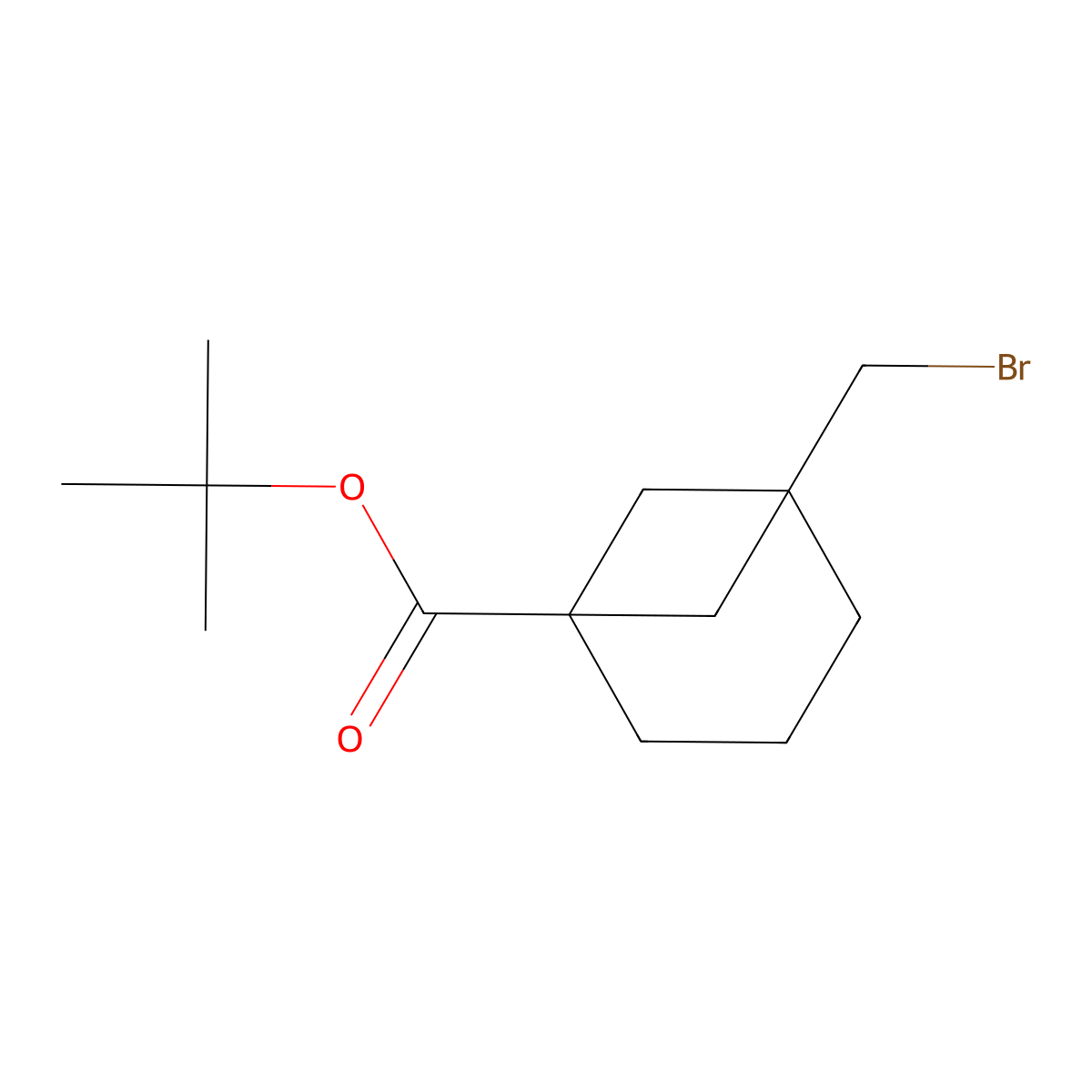 Tert-butyl 5-(bromomethyl)bicyclo[3.1.1]heptane-1-carboxylate molecular structure, CAS 122699-69-8