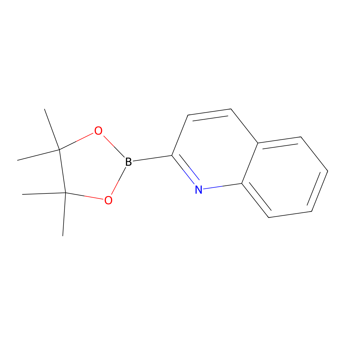 2-(4,4,5,5-Tetramethyl-1,3,2-dioxaborolan-2-YL)quinoline molecular structure, CAS 1226995-21-6