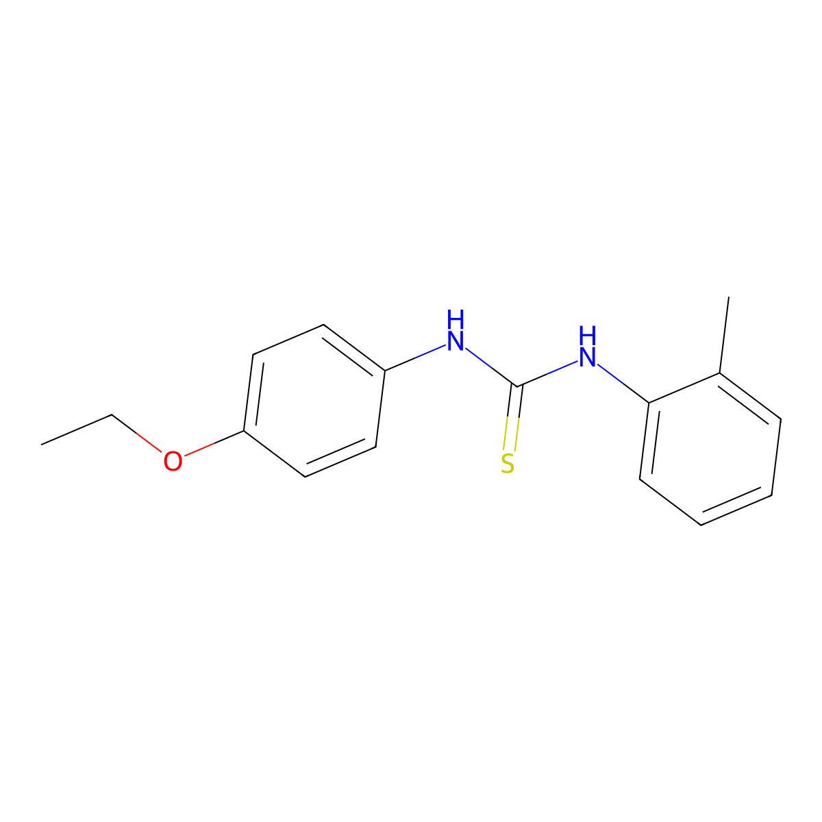 1-(4-Ethoxyphenyl)-3-(2-methylphenyl)thiourea molecular structure, CAS 1227-19-6