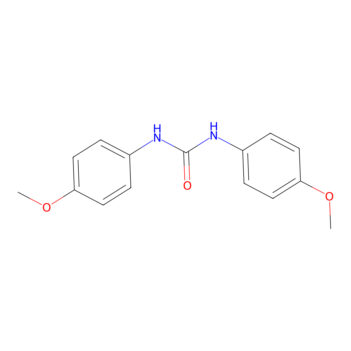 N,N'-(Di-p-methoxyphenyl)urea molecular structure, CAS 1227-44-7