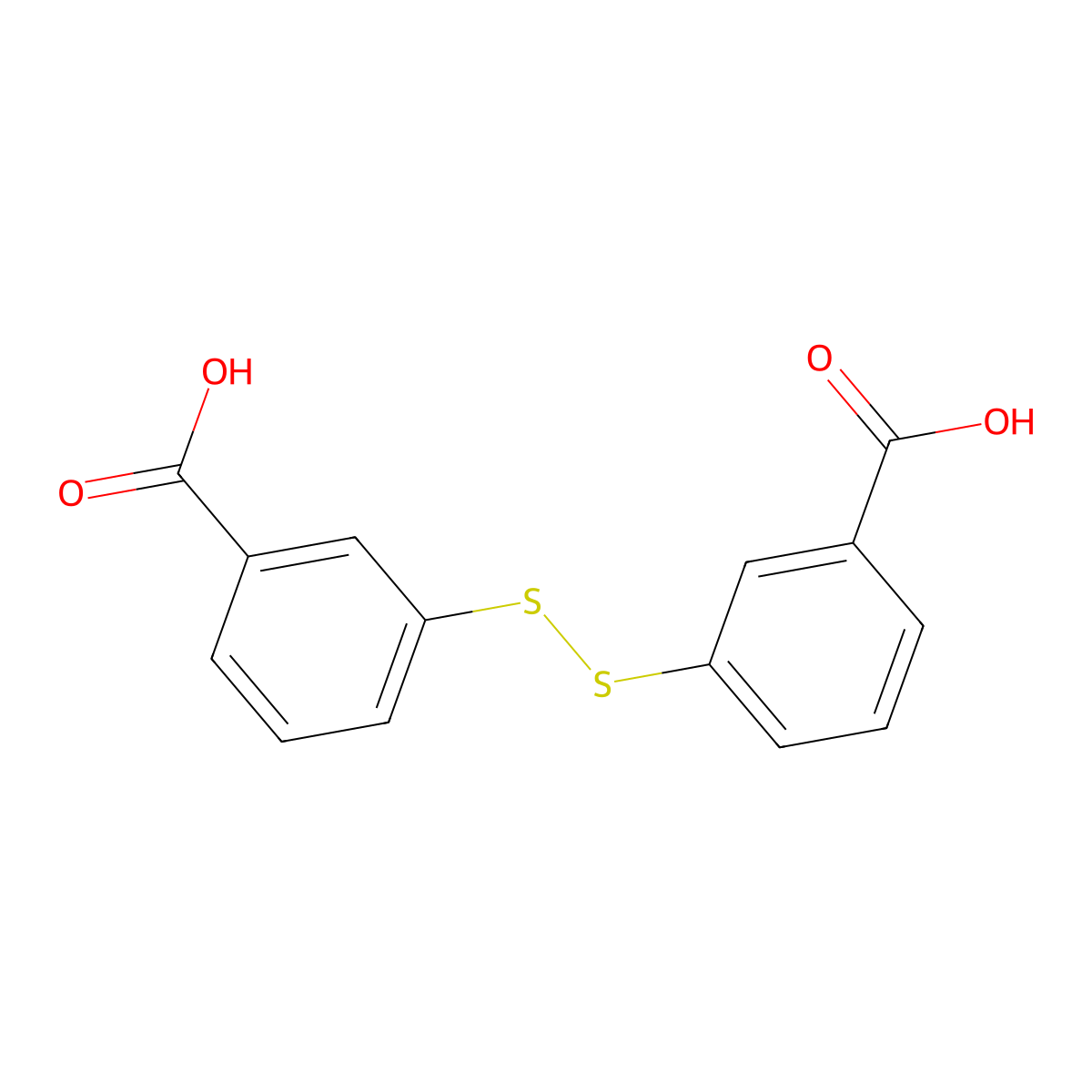 3,3'-Disulfanediyldibenzoic acid molecular structure, CAS 1227-49-2
