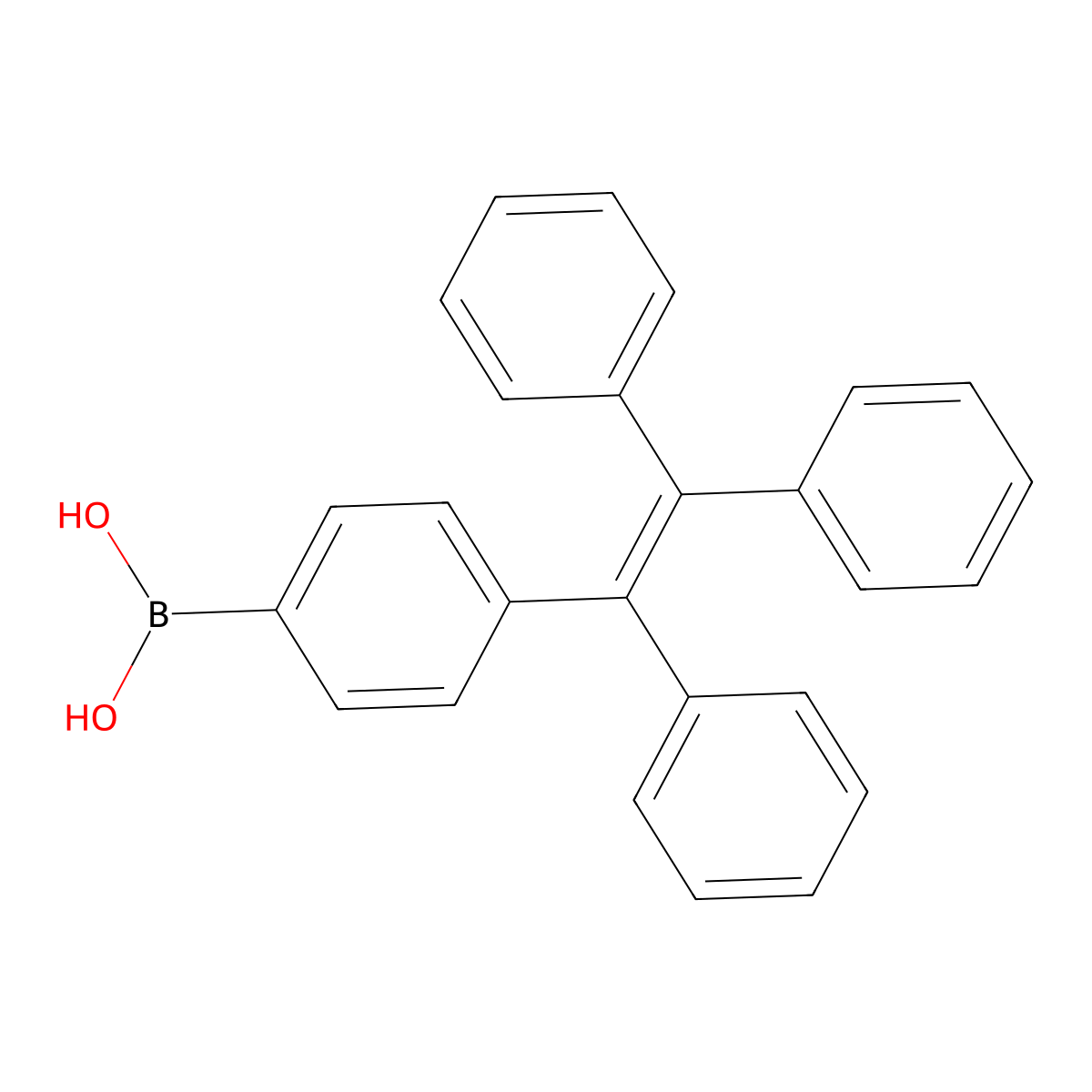 (4-(1,2,2-Triphenylvinyl)phenyl)boronic acid molecular structure, CAS 1227040-87-0