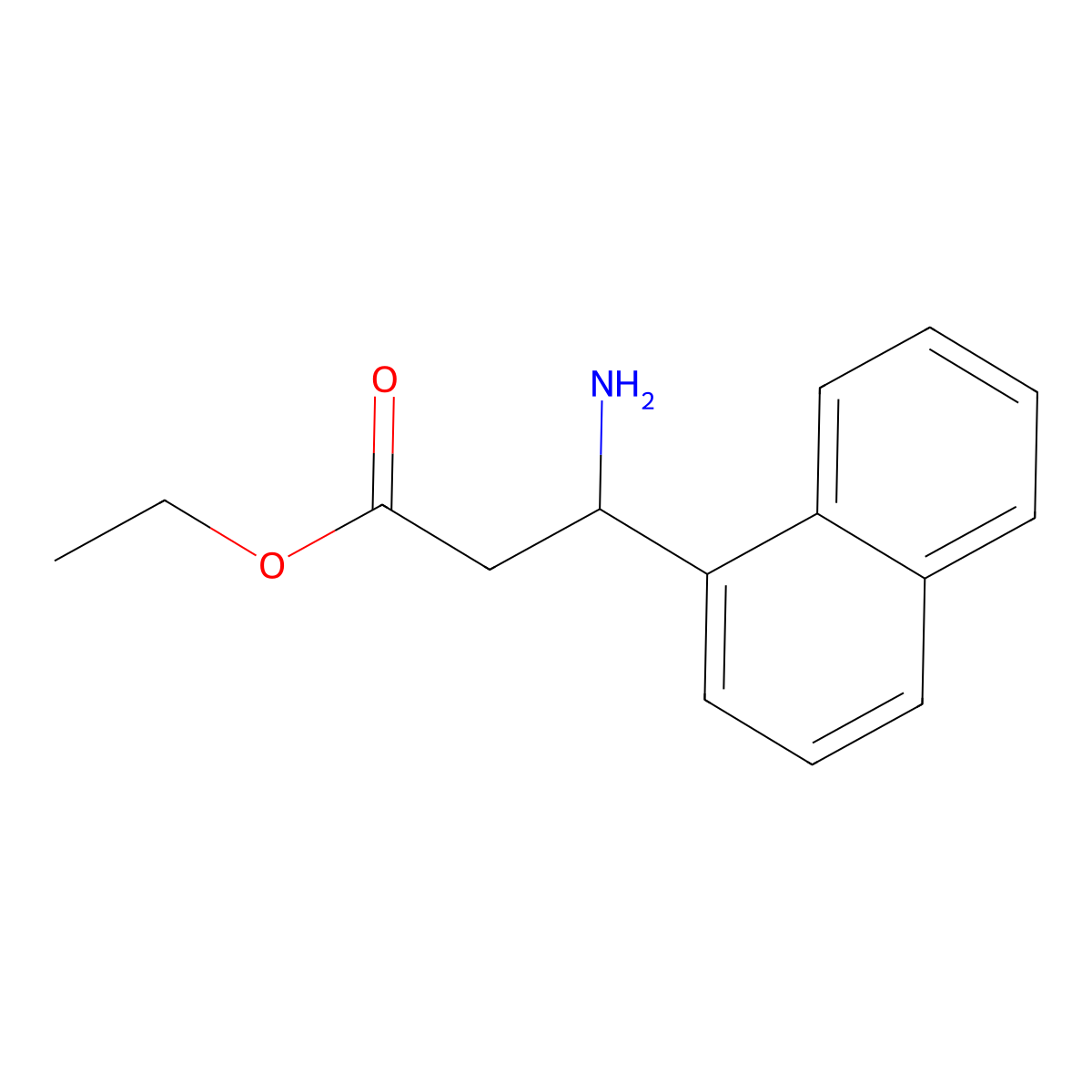 (S)-3-Amino-3-(1-naphthyl)propionic acid ethyl ester molecular structure, CAS 1227045-31-9