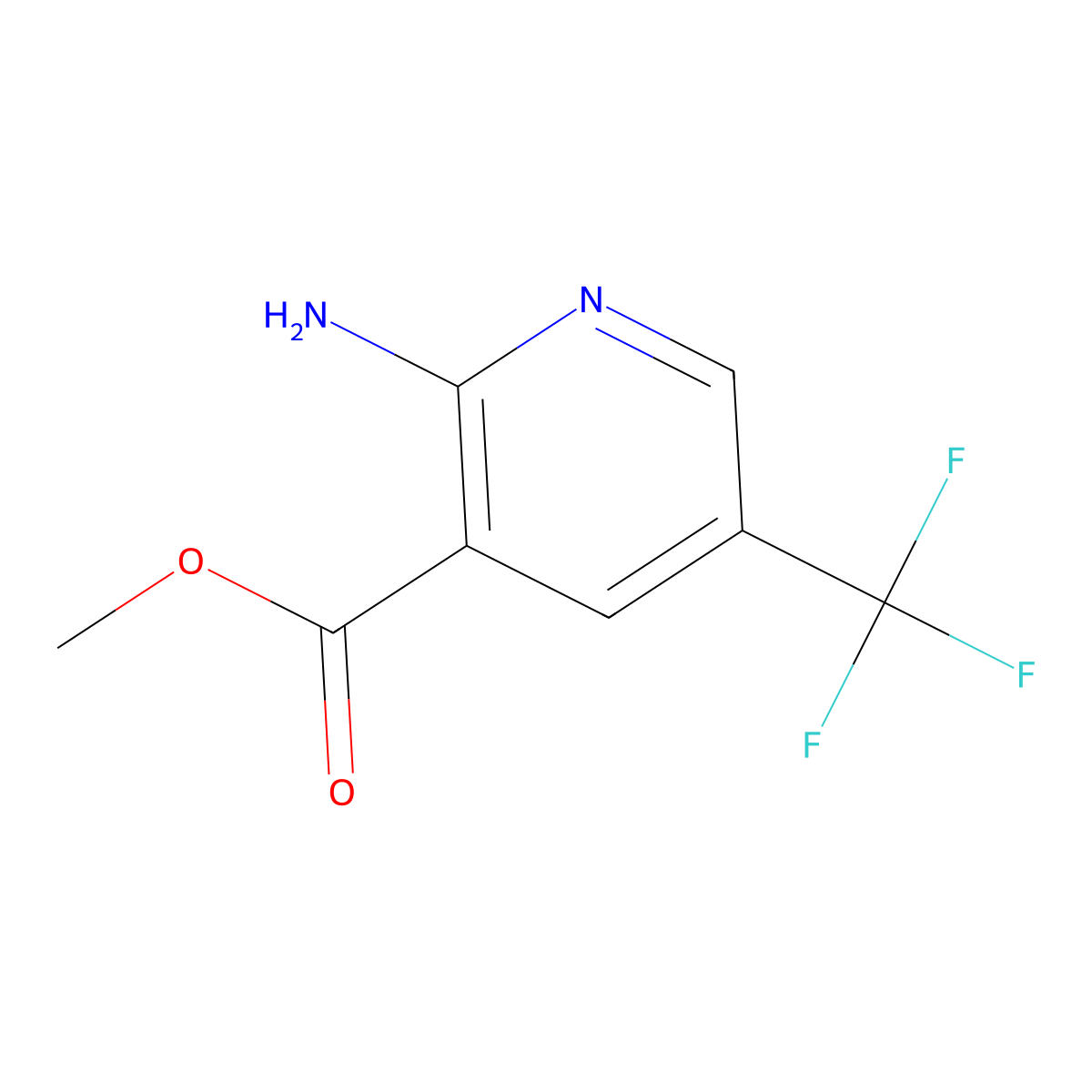 Methyl 2-amino-5-(trifluoromethyl)nicotinate molecular structure, CAS 1227048-89-6