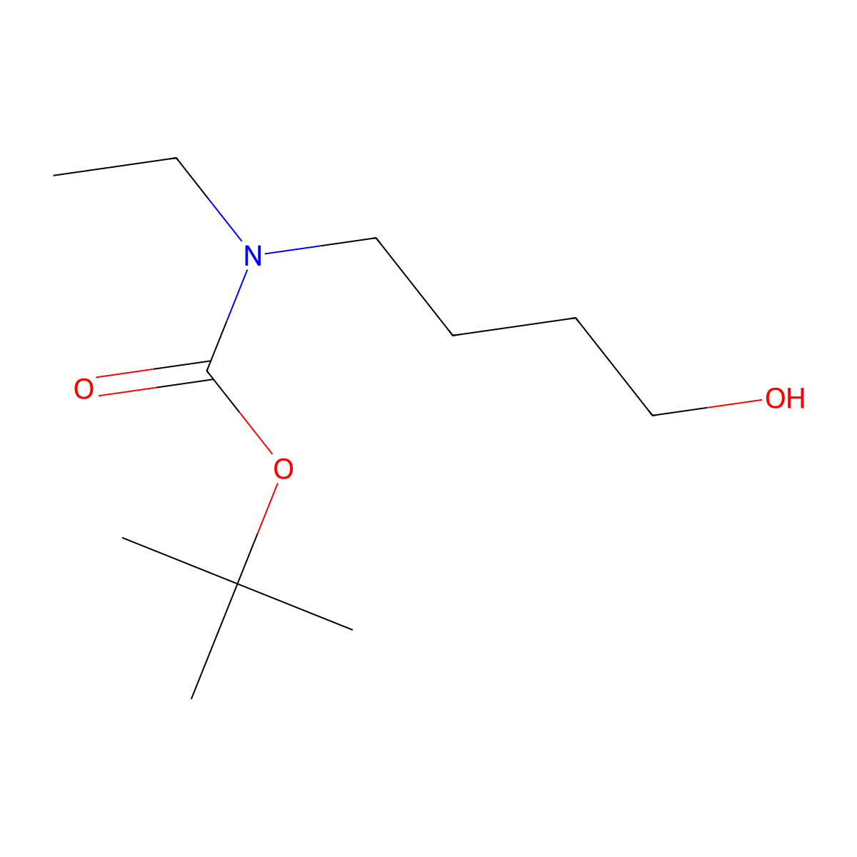 1,1-Dimethylethyl N-ethyl-N-(4-hydroxybutyl)carbamate molecular structure, CAS 1227055-52-8