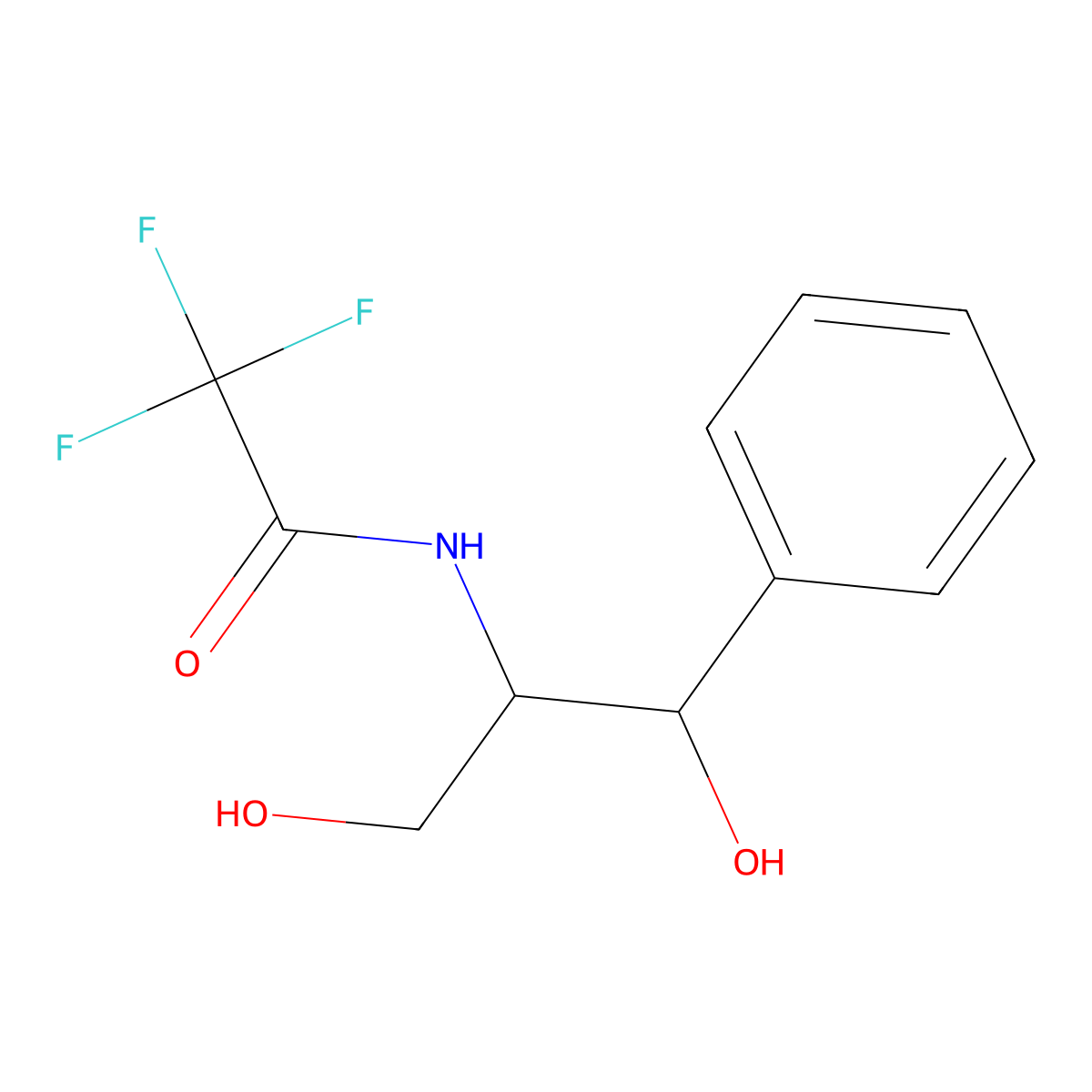 N-(1,3-dihydroxy-1-phenylpropan-2-yl)-2,2,2-trifluoroacetamide molecular structure, CAS 1227059-91-7