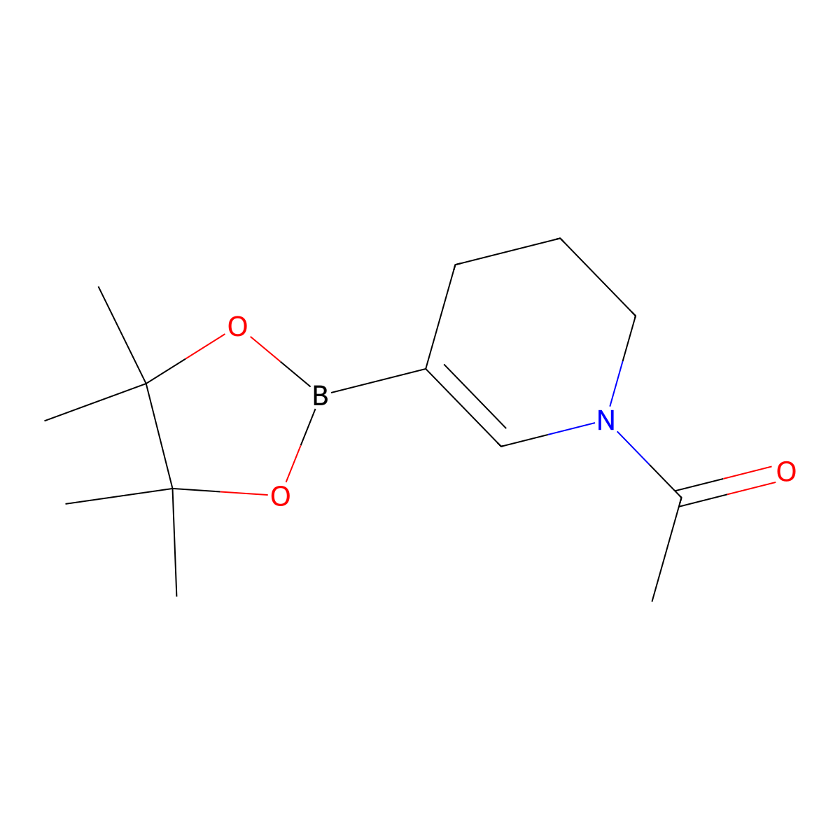 1-(5-(4,4,5,5-tetramethyl-1,3,2-dioxaborolan-2-yl)-3,4-dihydropyridin-1(2H)-yl)ethanone molecular structure, CAS 1227068-63-4