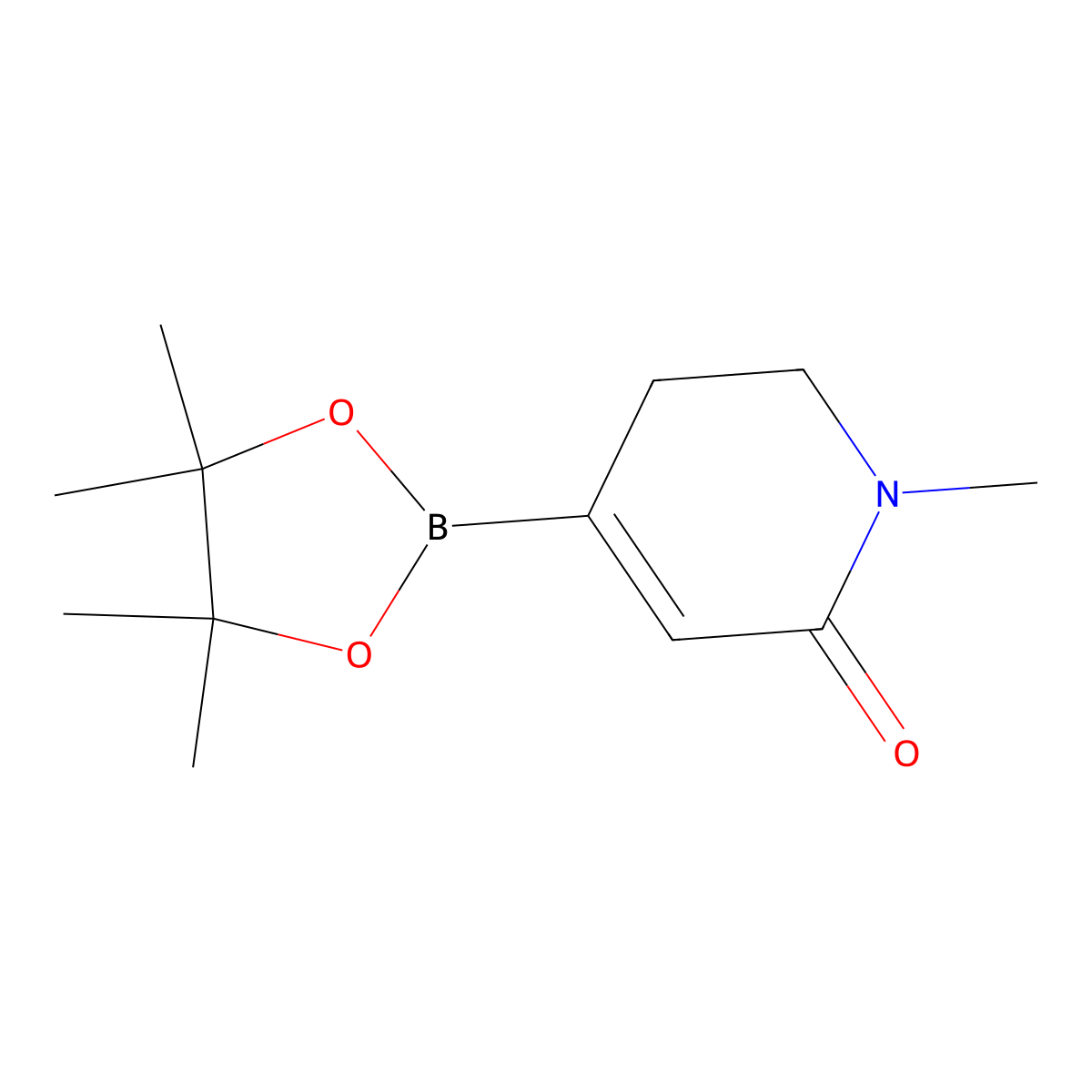 1-methyl-4-(4,4,5,5-tetramethyl-1,3,2-dioxaborolan-2-yl)-5,6-dihydropyridin-2(1H)-one molecular structure, CAS 1227068-65-6