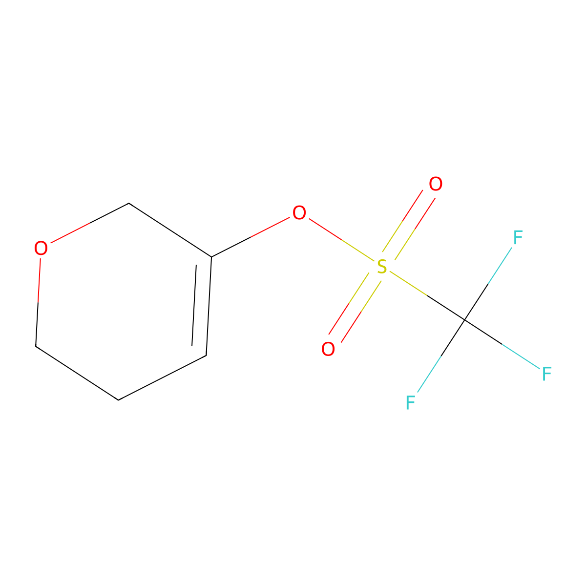 5,6-dihydro-2H-pyran-3-yl trifluoromethanesulfonate molecular structure, CAS 1227068-80-5