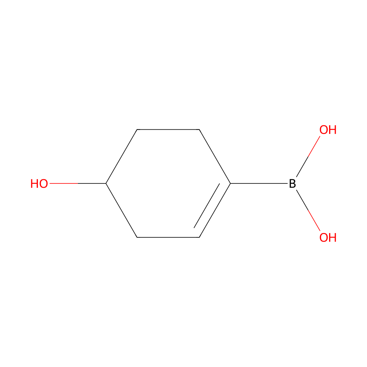 (4-Hydroxycyclohex-1-en-1-yl)boronic acid molecular structure, CAS 1227071-40-0