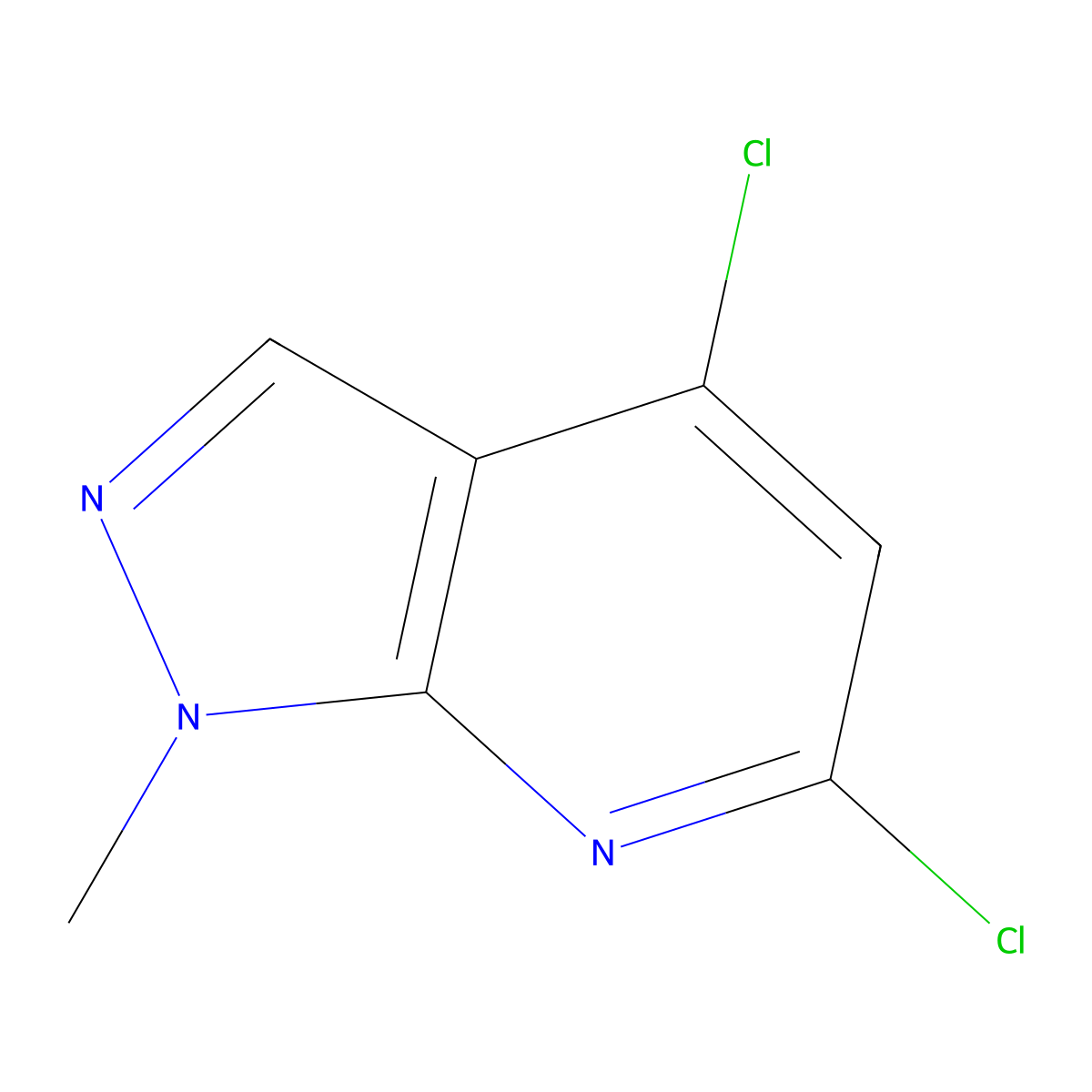 4,6-dichloro-1-methyl-1H-pyrazolo[3,4-b]pyridine molecular structure, CAS 1227089-74-8