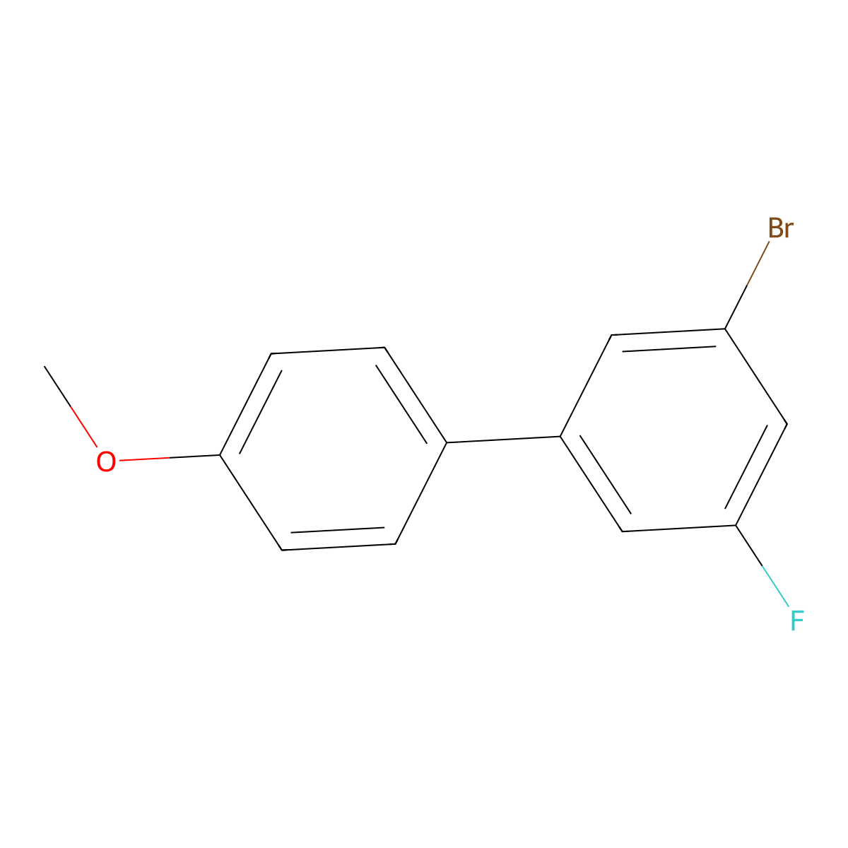 3-Bromo-5-fluoro-4'-methoxy-1,1'-biphenyl molecular structure, CAS 1227149-89-4