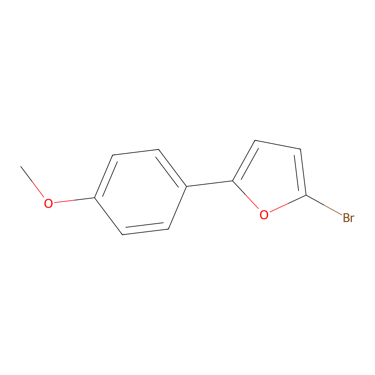 2-Bromo-5-(4-methoxyphenyl)furan molecular structure, CAS 1227149-90-7