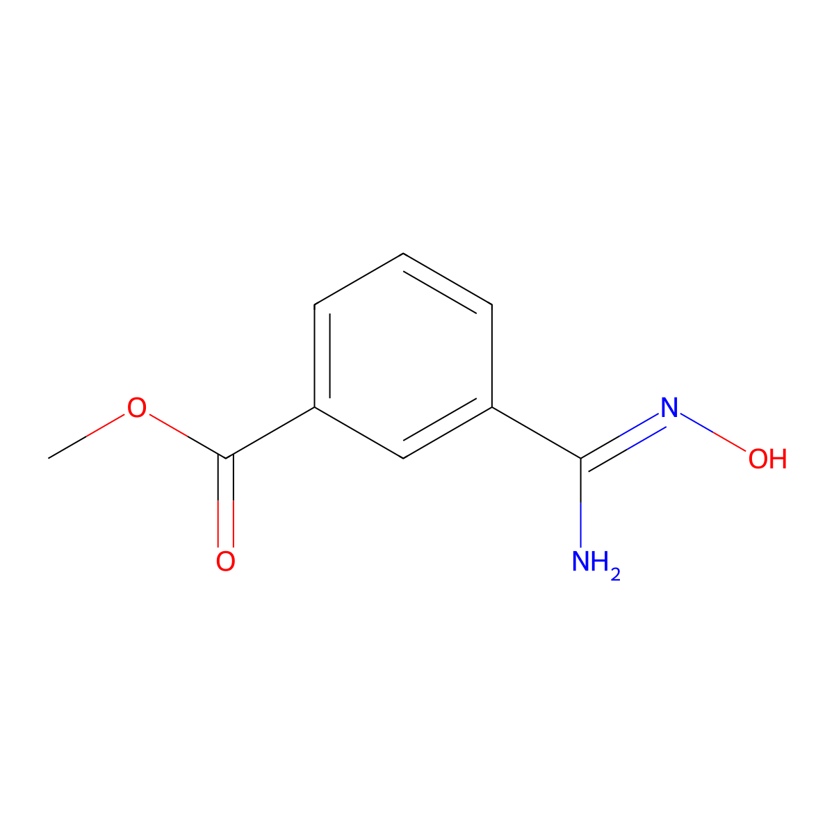 Methyl 3-[amino(hydroxyimino)methyl]benzoate molecular structure, CAS 1227154-43-9
