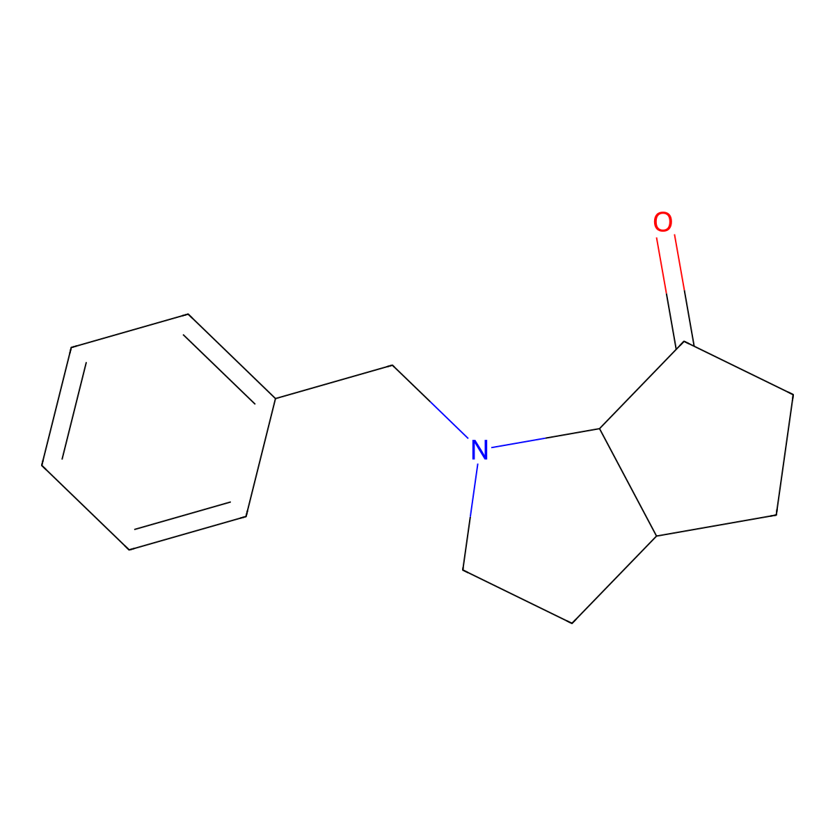 cis-1-Benzylhexahydrocyclopenta[b]pyrrol-6(1H)-one molecular structure, CAS 122718-97-2