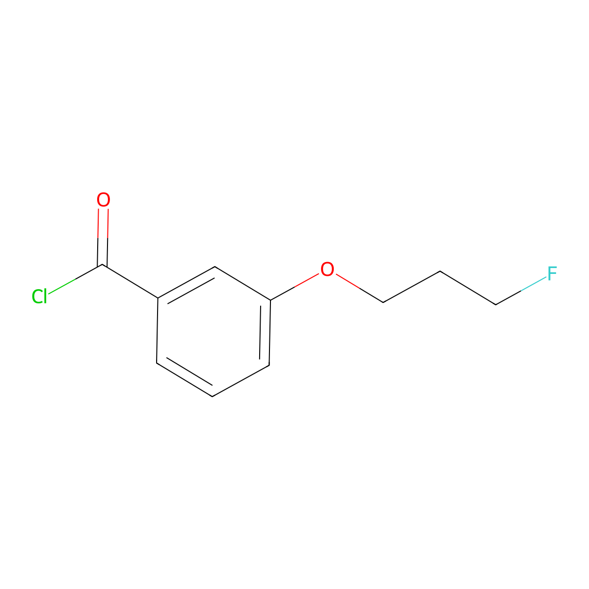 3-(3-Fluoropropoxy)benzoyl chloride molecular structure, CAS 1227184-47-5