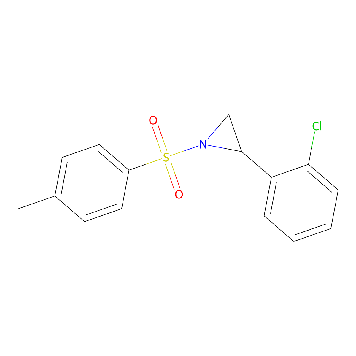 N-Tosyl-2-(o-chlorophenyl)aziridine molecular structure, CAS 1227184-73-7