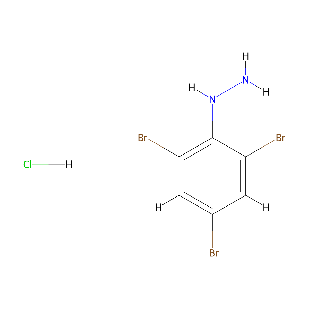 (2,4,6-Tribromophenyl)hydrazine hydrochloride molecular structure, CAS 1227185-81-0