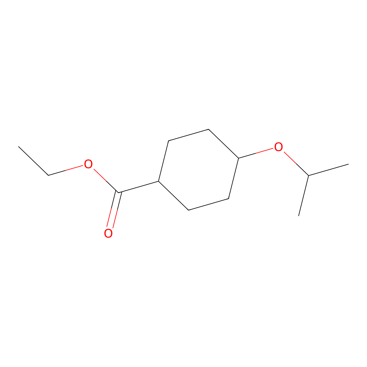 trans-Ethyl 4-isopropoxycyclohexanecarboxylate molecular structure, CAS 1227187-59-8