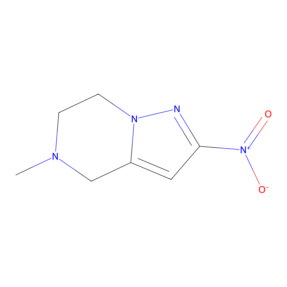 5-Methyl-2-nitro-4,5,6,7-tetrahydropyrazolo[1,5-A]pyrazine molecular structure, CAS 1227210-32-3