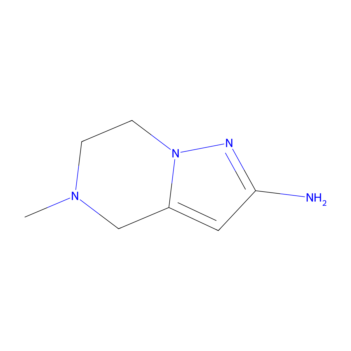 5-methyl-4H,5H,6H,7H-pyrazolo[1,5-a]pyrazin-2-amine molecular structure, CAS 1227210-33-4