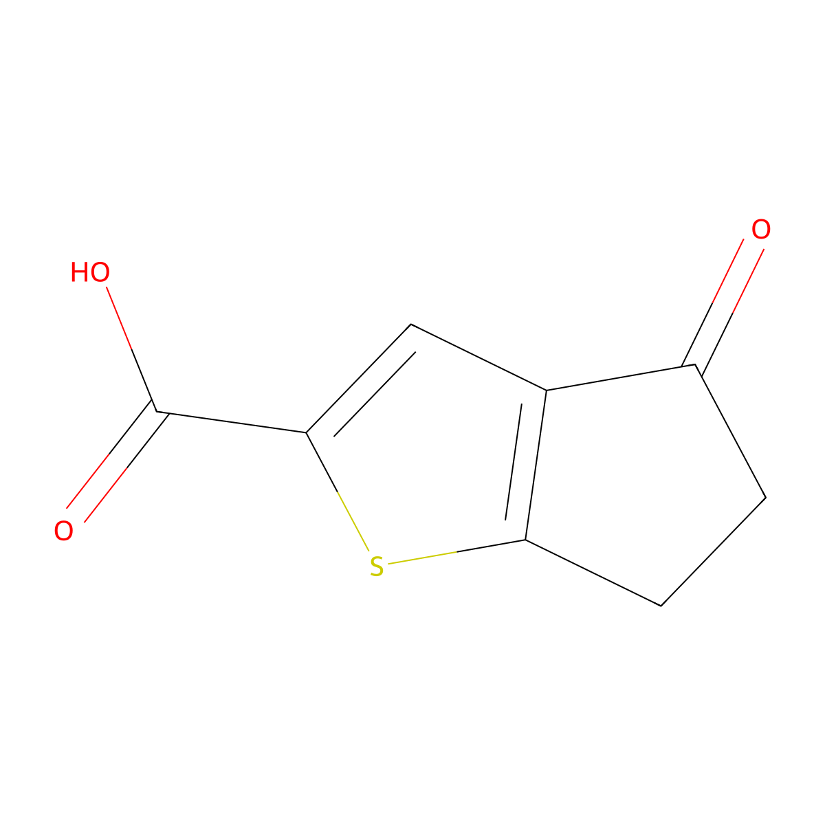 4-Oxo-5,6-dihydro-4H-cyclopenta[b]thiophene-2-carboxylic Acid molecular structure, CAS 1227210-42-5
