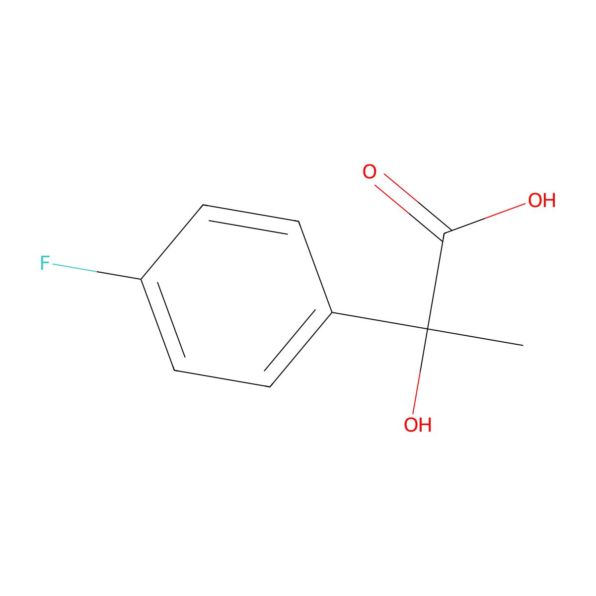 (R)-2-(4-Fluorophenyl)-2-hydroxypropanoic Acid molecular structure, CAS 1227210-80-1