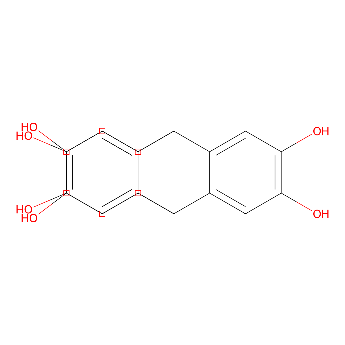 9,10-Dihydro-9,10-[1,2]benzenoanthracene-2,3,6,7,14,15-hexaol molecular structure, CAS 1227256-04-3