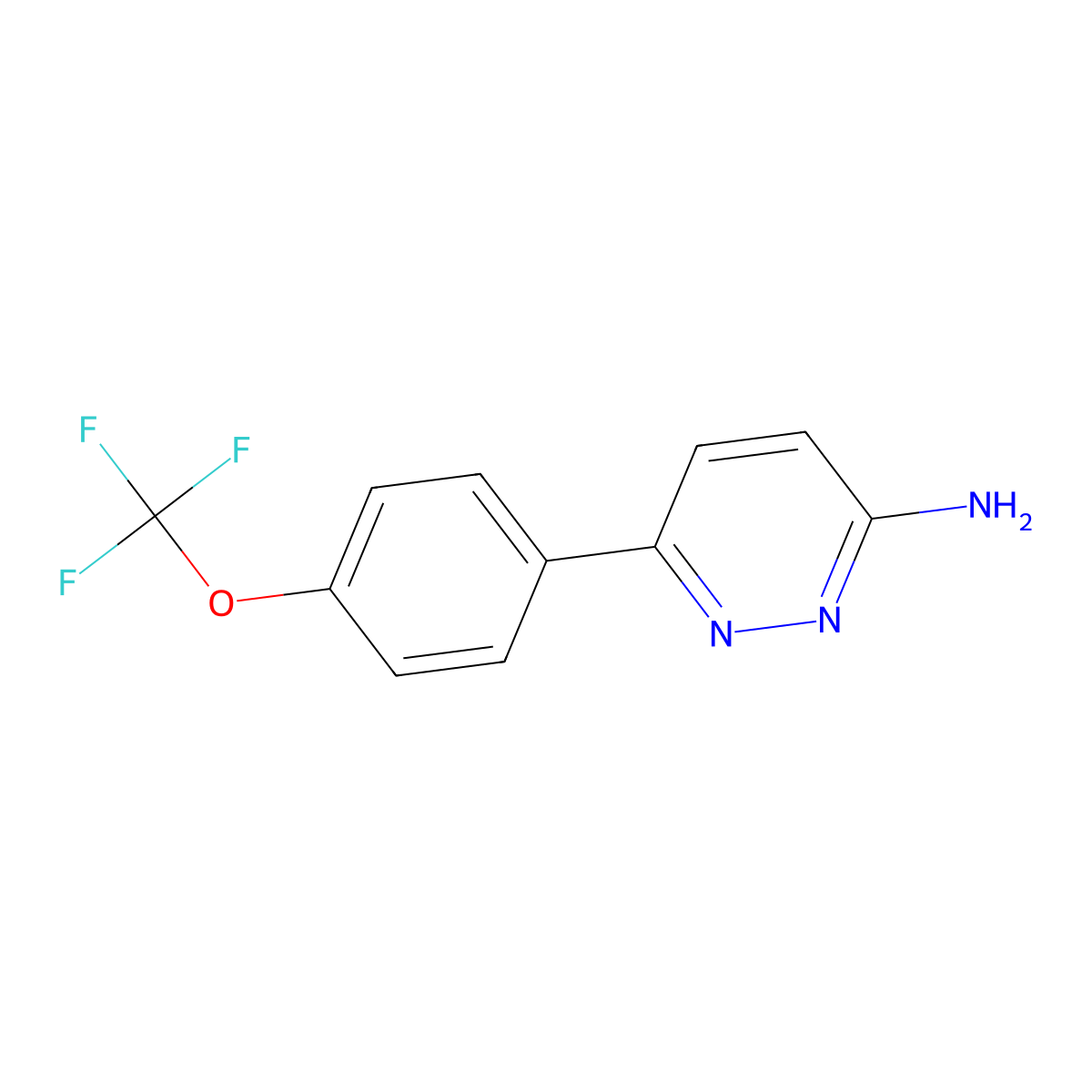 6-(4-Trifluoromethoxy-phenyl)-pyridazin-3-ylamine molecular structure, CAS 1227266-57-0