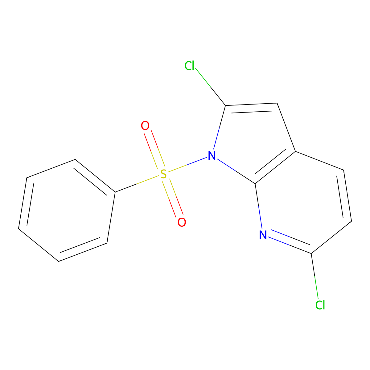 2,6-Dichloro-1-(phenylsulfonyl)-1H-pyrrolo[2,3-b]pyridine molecular structure, CAS 1227266-90-1