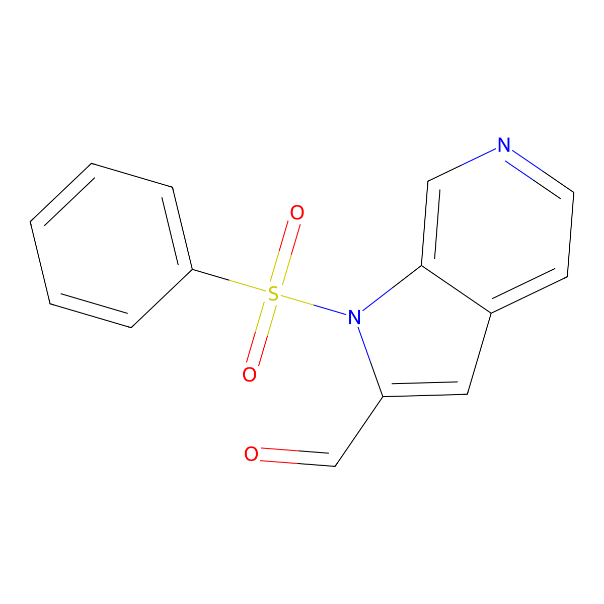 1-(Phenylsulfonyl)-1H-pyrrolo[2,3-c]pyridine-2-carbaldehyde molecular structure, CAS 1227266-97-8