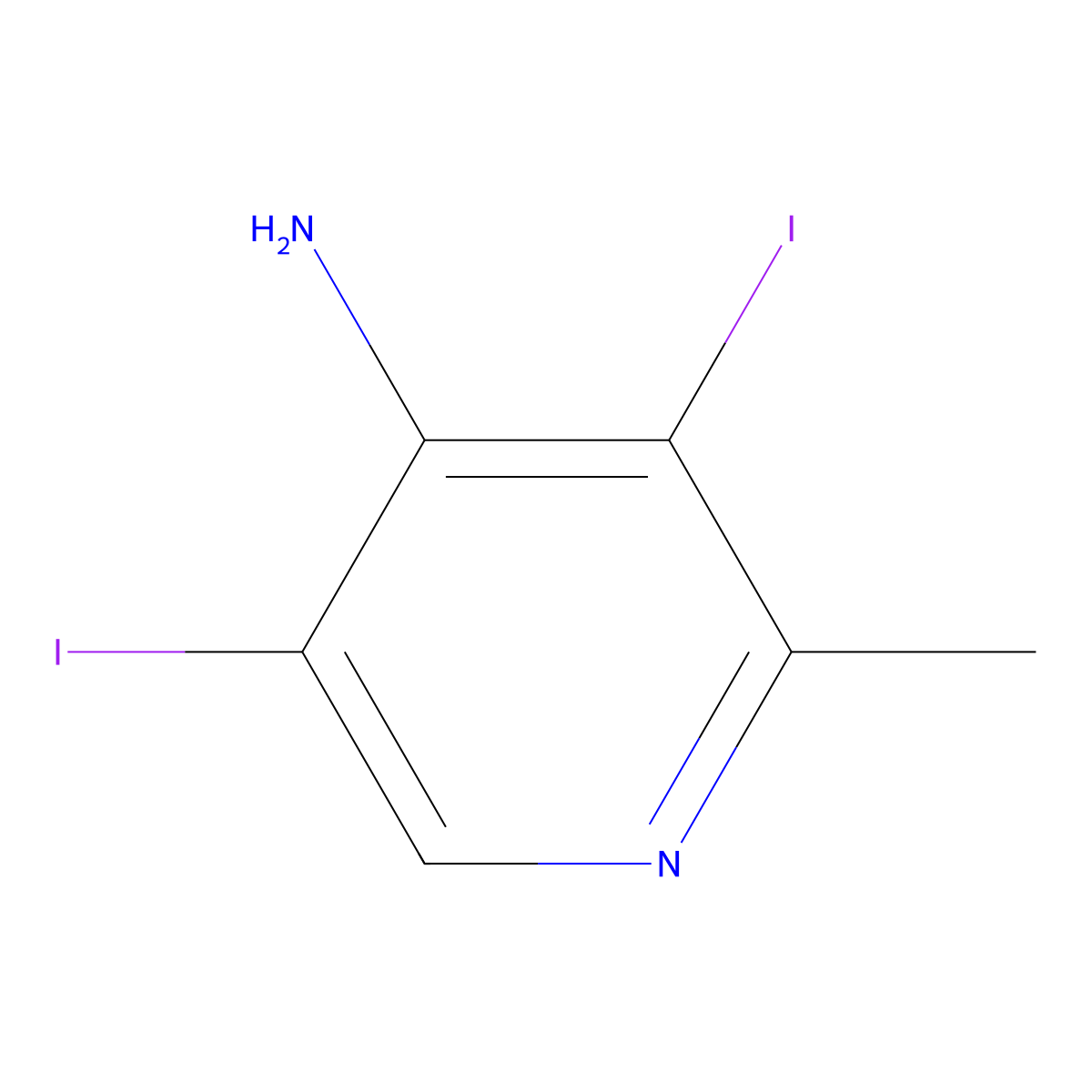 3,5-Diiodo-2-methylpyridin-4-amine molecular structure, CAS 1227266-99-0