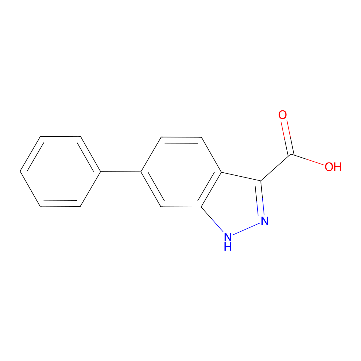 6-Phenyl-1H-indazole-3-carboxylic acid molecular structure, CAS 1227267-25-5