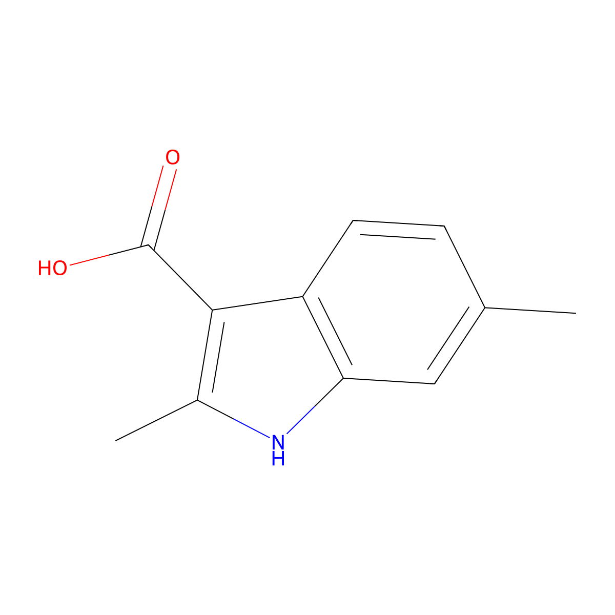 2,6-Dimethyl-1H-indole-3-carboxylic acid molecular structure, CAS 1227267-27-7