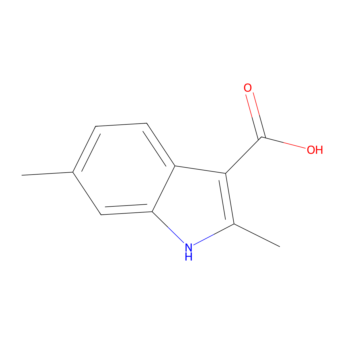 2,6-Dimethyl-1H-indole-3-carboxylic acid molecular structure, CAS 1227267-27-7