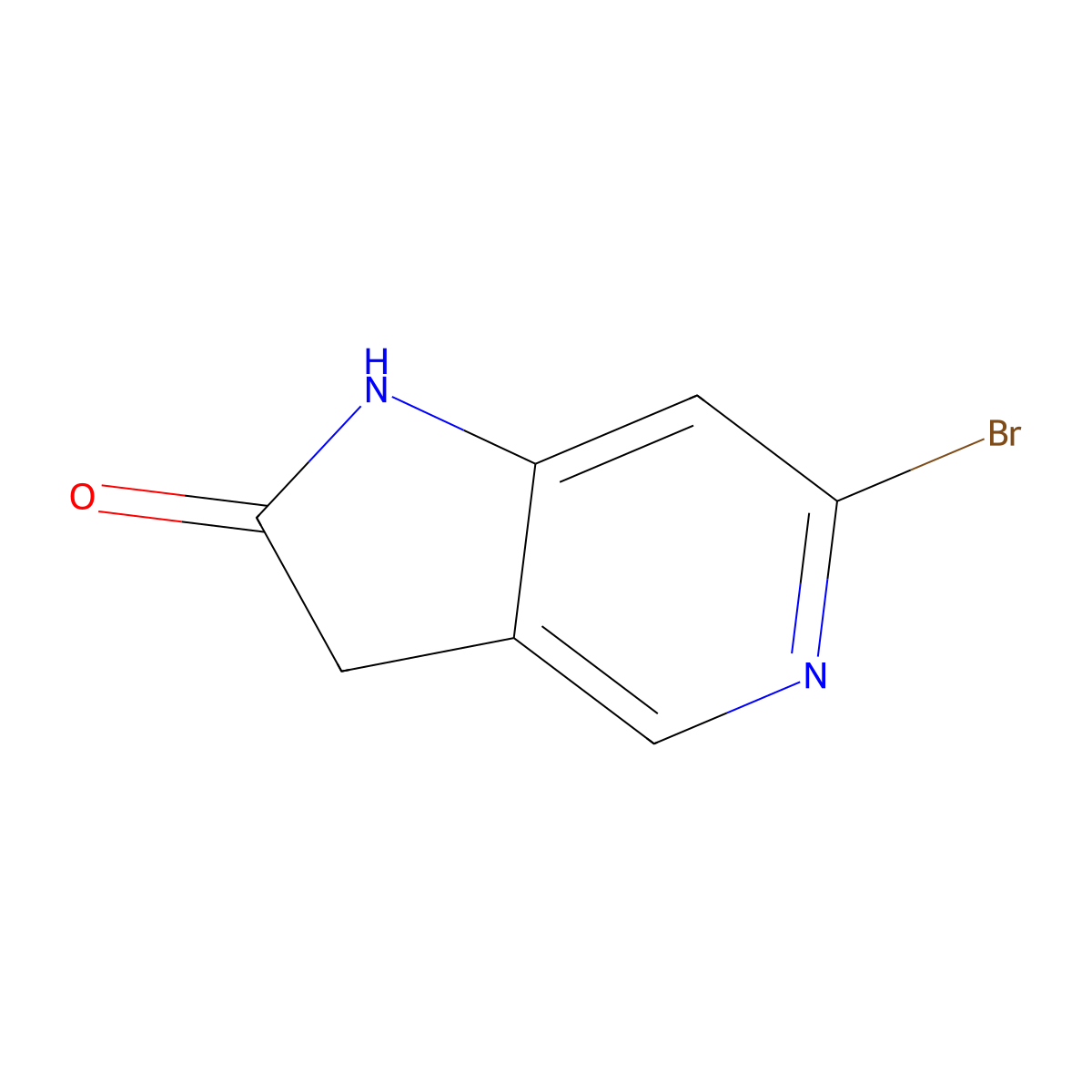 6-Bromo-1,3-dihydro-2H-pyrrolo[3,2-C]pyridin-2-one molecular structure, CAS 1227267-32-4