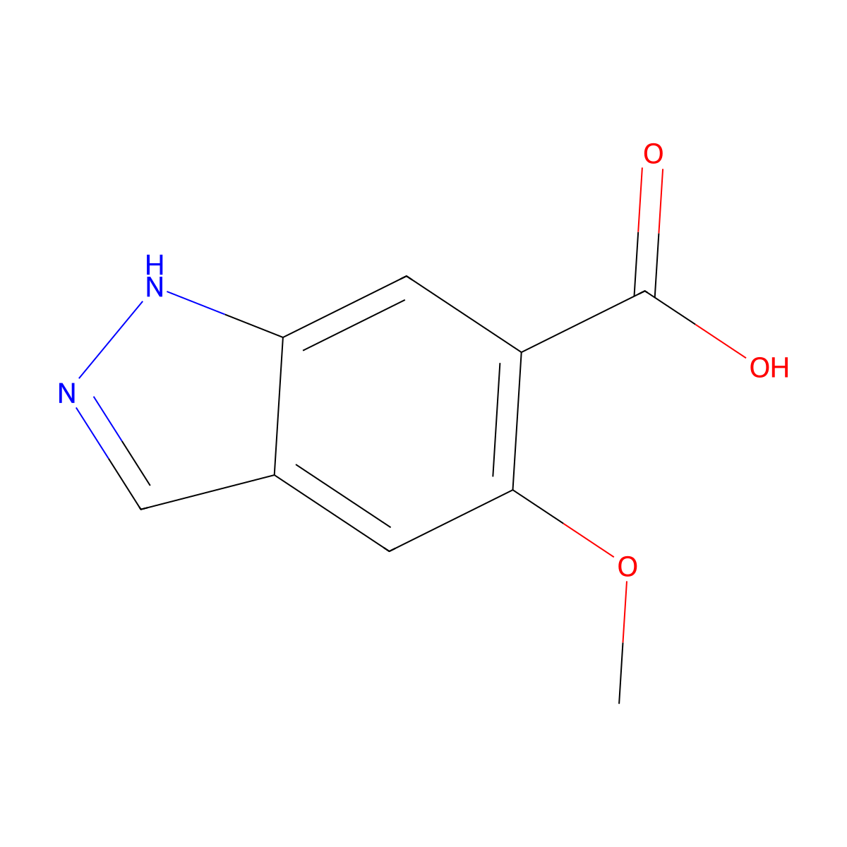 5-Methoxy-1H-indazole-6-carboxylic acid molecular structure, CAS 1227268-58-7