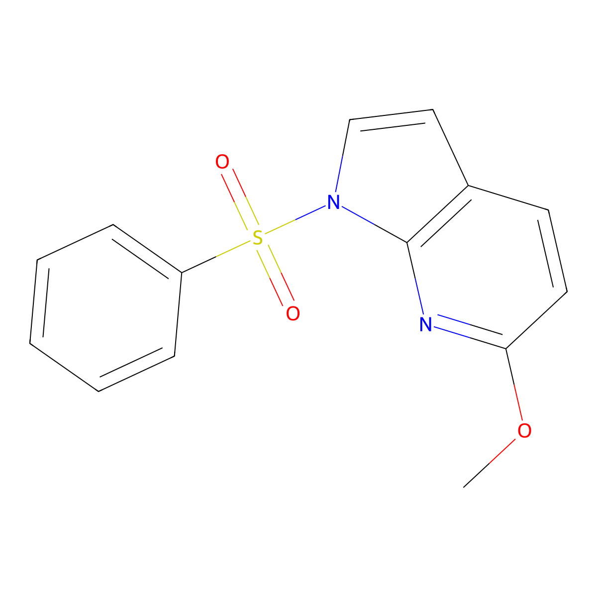 6-Methoxy-1-(phenylsulfonyl)-1H-pyrrolo[2,3-b]pyridine molecular structure, CAS 1227268-64-5