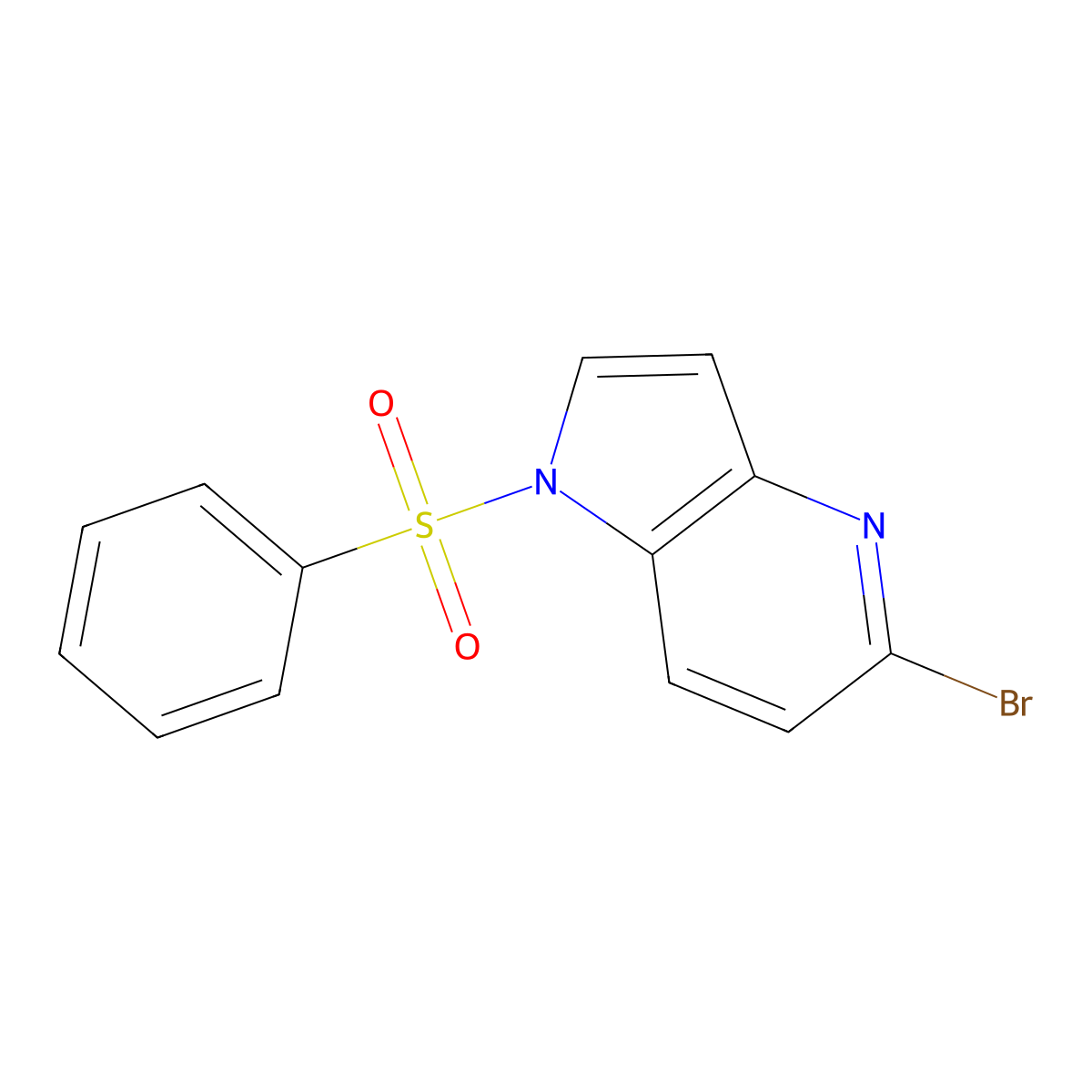 1-(Phenylsulfonyl)-5-bromo-4-azaindole molecular structure, CAS 1227268-74-7