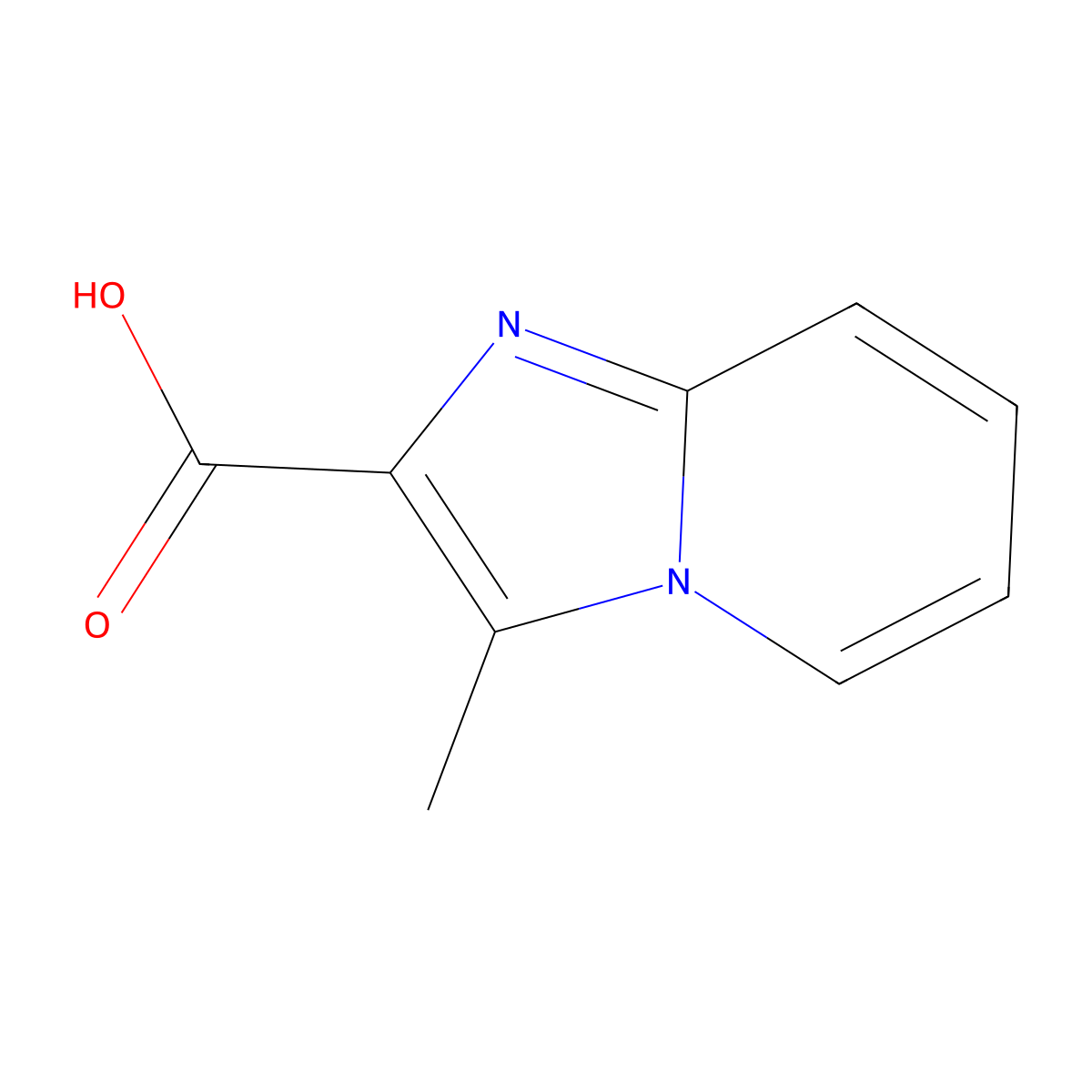 3-Methylimidazo[1,2-a]pyridine-2-carboxylic acid molecular structure, CAS 1227268-77-0