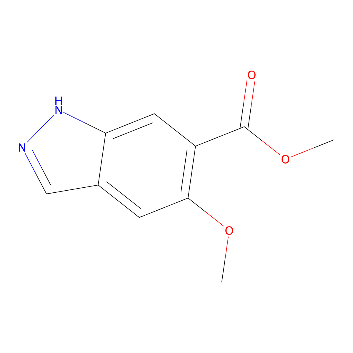 Methyl 5-methoxy-1H-indazole-6-carboxylate molecular structure, CAS 1227268-80-5