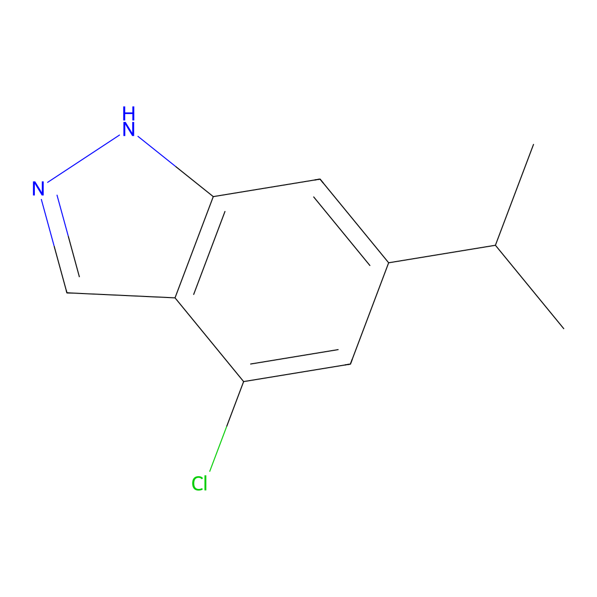 4-Chloro-6-isopropyl (1H)indazole molecular structure, CAS 1227268-97-4