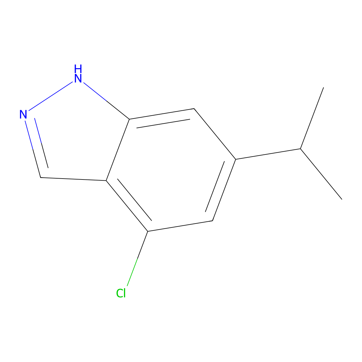 4-Chloro-6-isopropyl (1H)indazole molecular structure, CAS 1227268-97-4