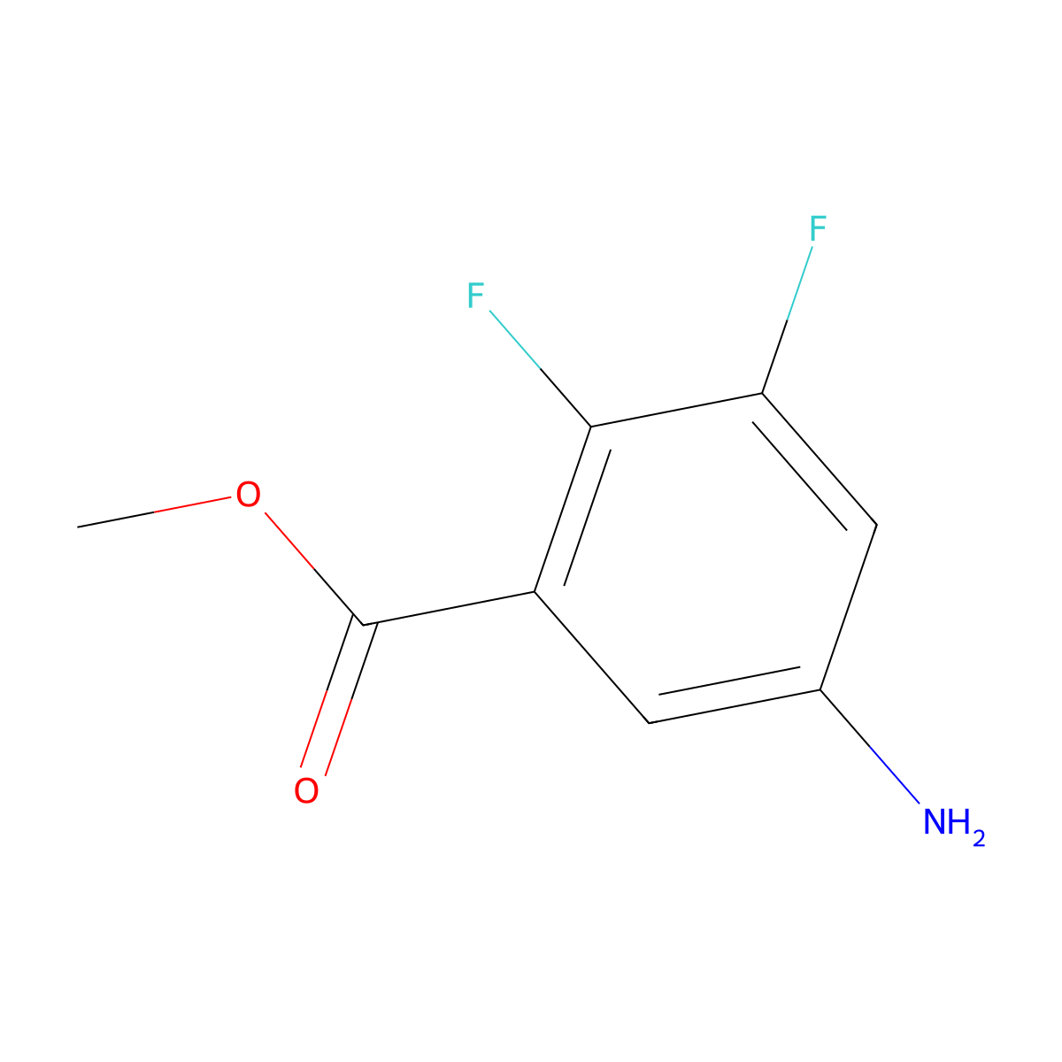 Methyl 5-amino-2,3-difluorobenzoate molecular structure, CAS 1227269-02-4
