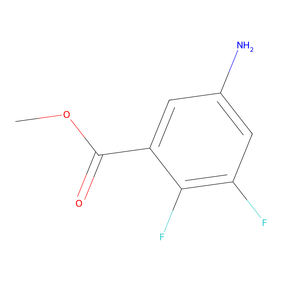 Methyl 5-amino-2,3-difluorobenzoate molecular structure, CAS 1227269-02-4