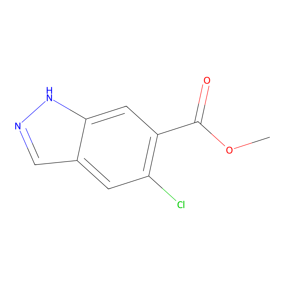 Methyl 5-chloro-1H-indazole-6-carboxylate molecular structure, CAS 1227269-07-9