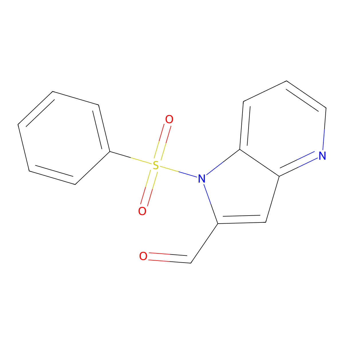 1-(Phenylsulfonyl)-1H-pyrrolo[3,2-b]pyridine-2-carbaldehyde molecular structure, CAS 1227269-10-4