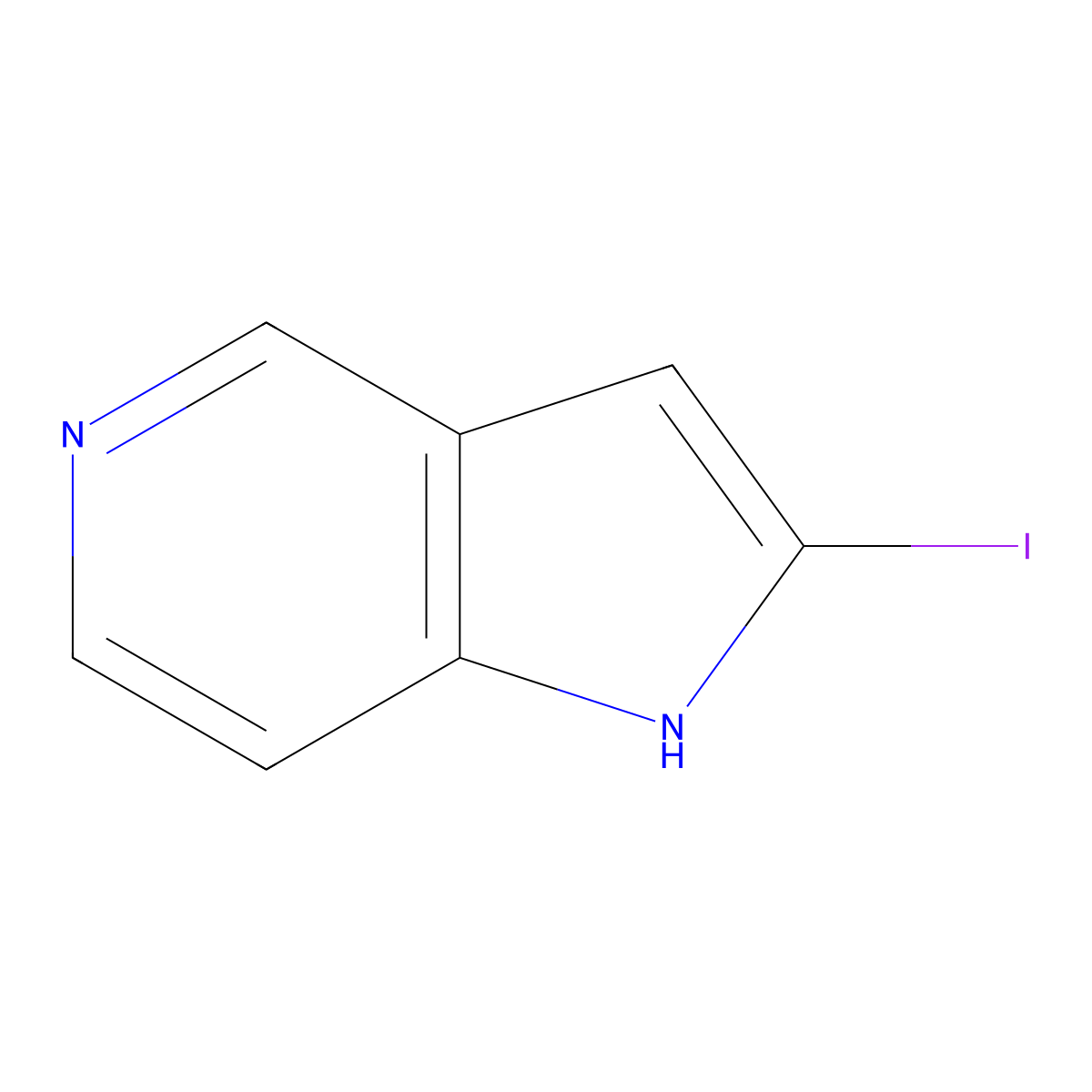 2-Iodo-1H-pyrrolo[3,2-c]pyridine molecular structure, CAS 1227269-14-8