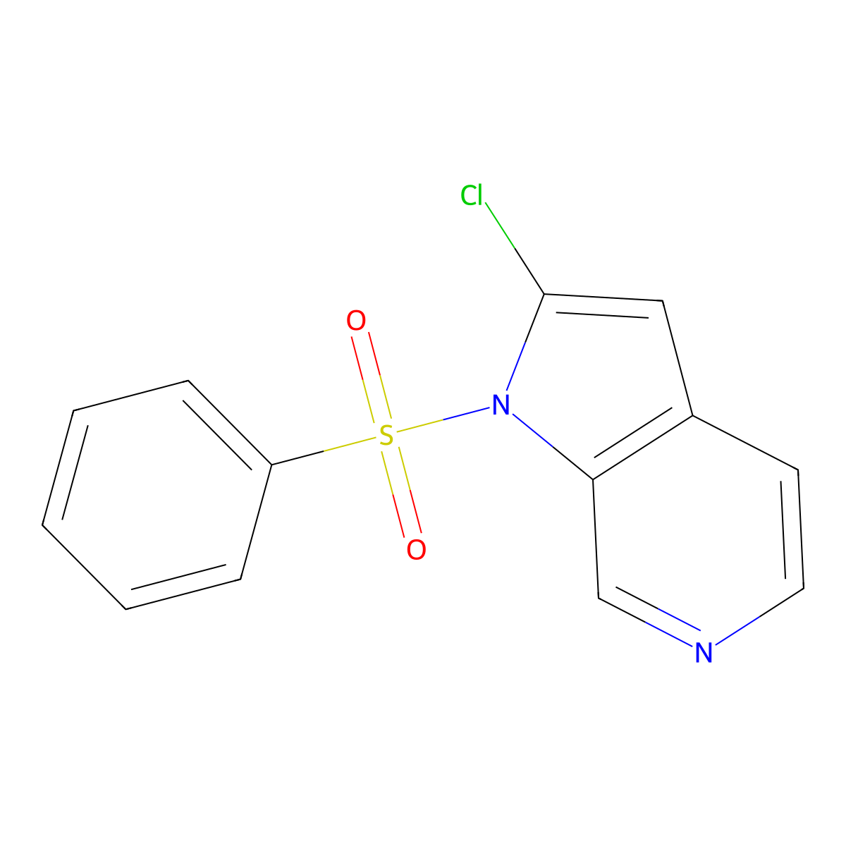 1-(Phenylsulfonyl)-2-chloro-6-azaindole molecular structure, CAS 1227269-16-0